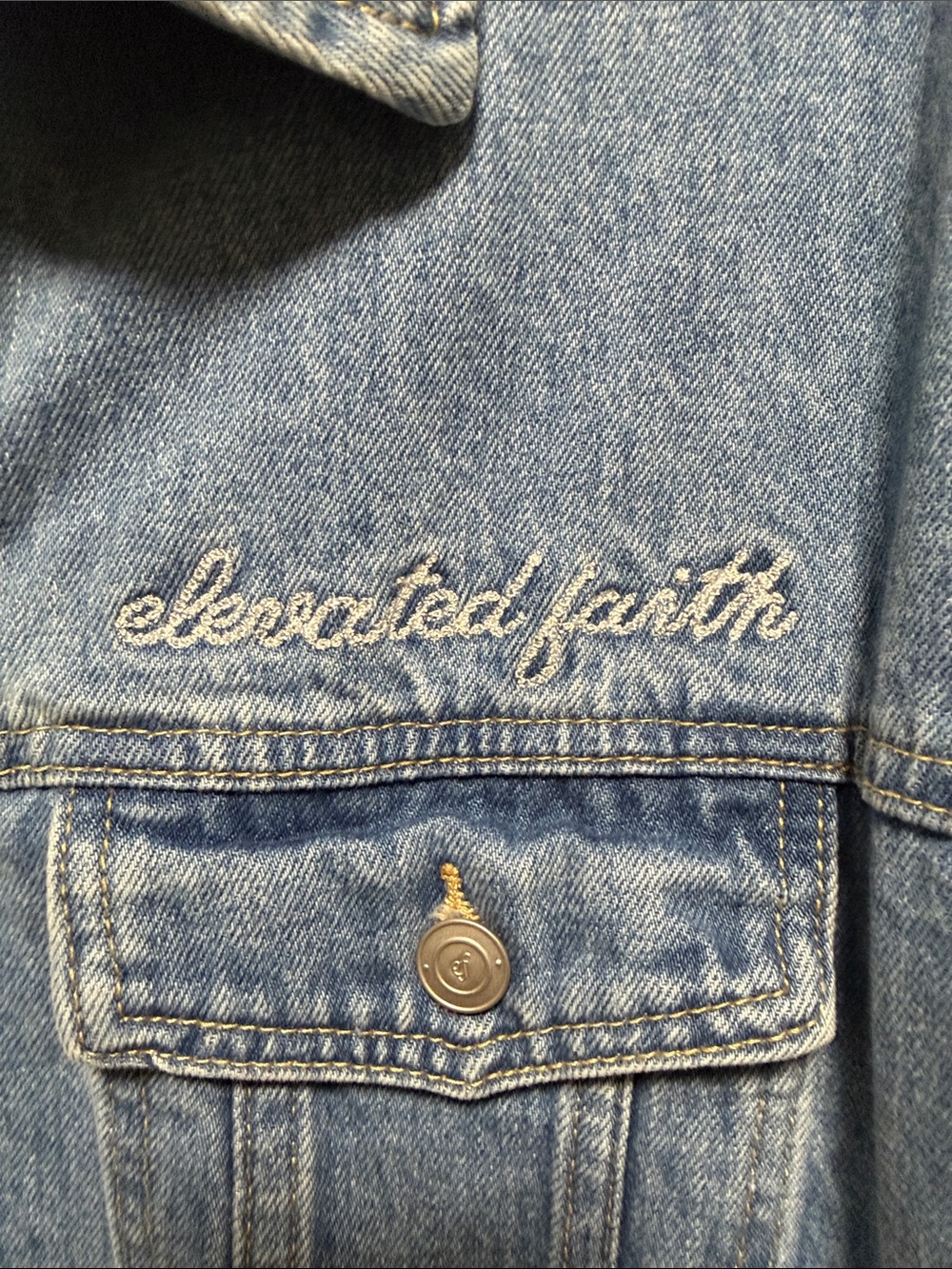 Sezane Light Blue Denim Jacket - Classic Jean Jacket - Picture 3 of 10